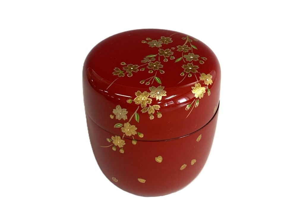 朱塗 桜蒔絵中棗 | 茶道具 | 淡交社 茶道具と茶席のきものオンライン