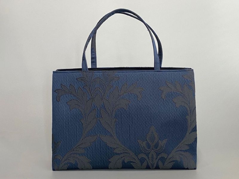 葵バッグ ネイビーにアラベスク | 和装,和装バッグ | 淡交社 茶道具と
