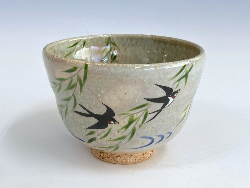 逸品　手焙　手焙り　茶道具　茶席　陶磁器　燕子花図　手描き　和骨董　アンティーク 柳に燕絵茶碗 | すべての商品 | 淡交社 茶道具と茶席のきもの