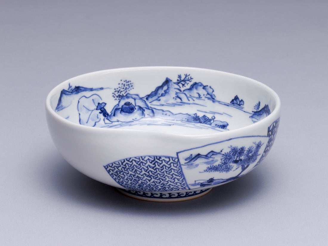 平茶碗　コバルトブルー　【中古美品】 茶道具 平茶碗（ひらちゃわん） 平茶碗 義山 六瓢（超耐熱） 清水 北斗 工芸品