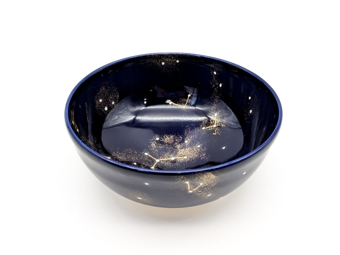 瑠璃釉 星座絵平茶碗 はくちょう座 | すべての商品 | 淡交社 茶道具と