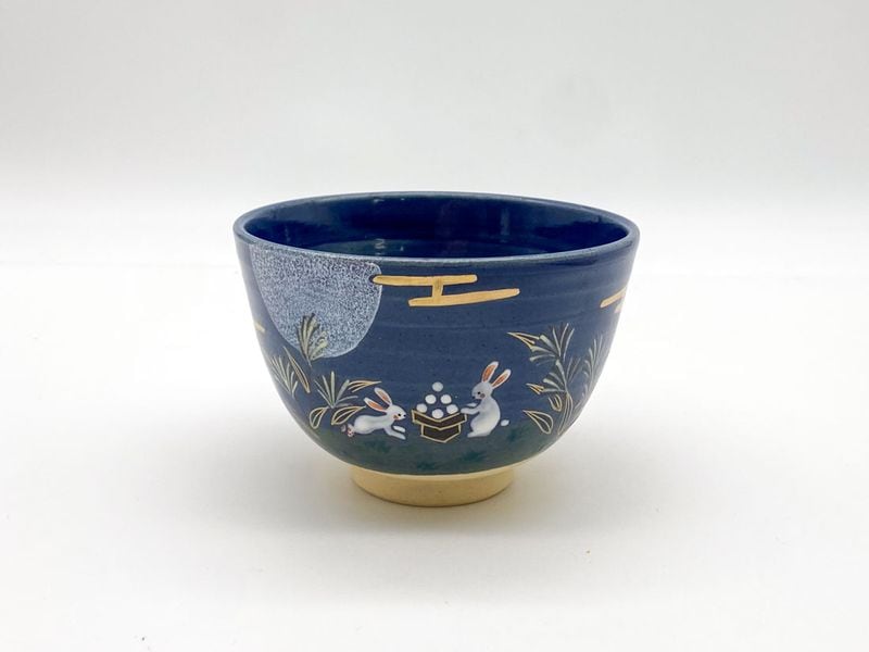 京焼　紺釉　夕顔　夏茶碗　合茶碗　茶道具 紺釉 お月見絵茶碗 | すべての商品 | 淡交社 茶道具と茶席のきもの