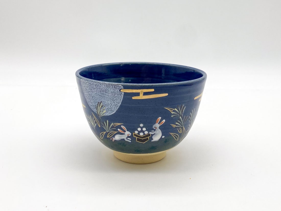 紺釉 お月見絵茶碗 | すべての商品 | 淡交社 茶道具と茶席のきもの