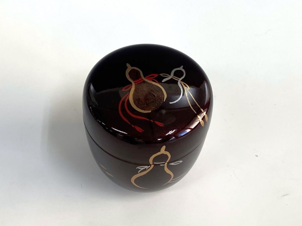 溜塗 六瓢蒔絵中棗（内梨子地）＜セール＞ | ブラックフライデーセール