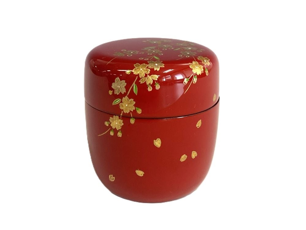 朱塗 桜蒔絵中棗 | 茶道具 | 淡交社 茶道具と茶席のきものオンライン