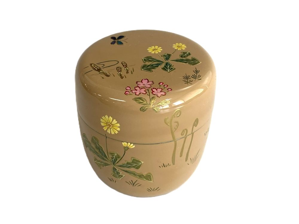 白漆 春の野蒔絵中棗 | すべての商品 | 淡交社 茶道具と茶席のきもの