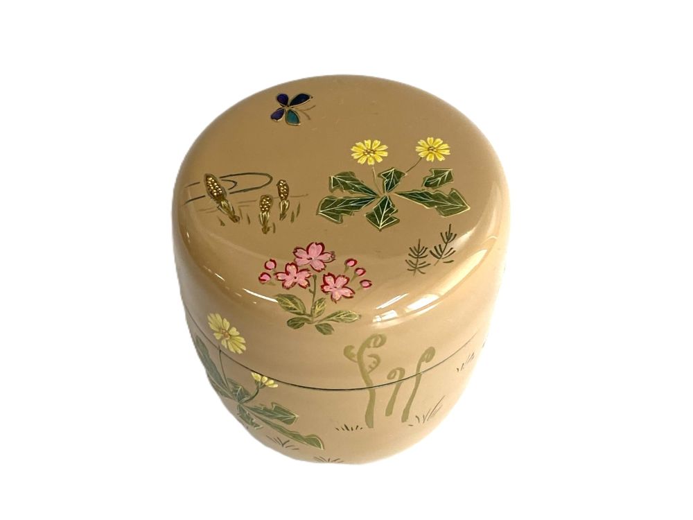 白漆 春の野蒔絵中棗 | すべての商品 | 淡交社 茶道具と茶席のきもの