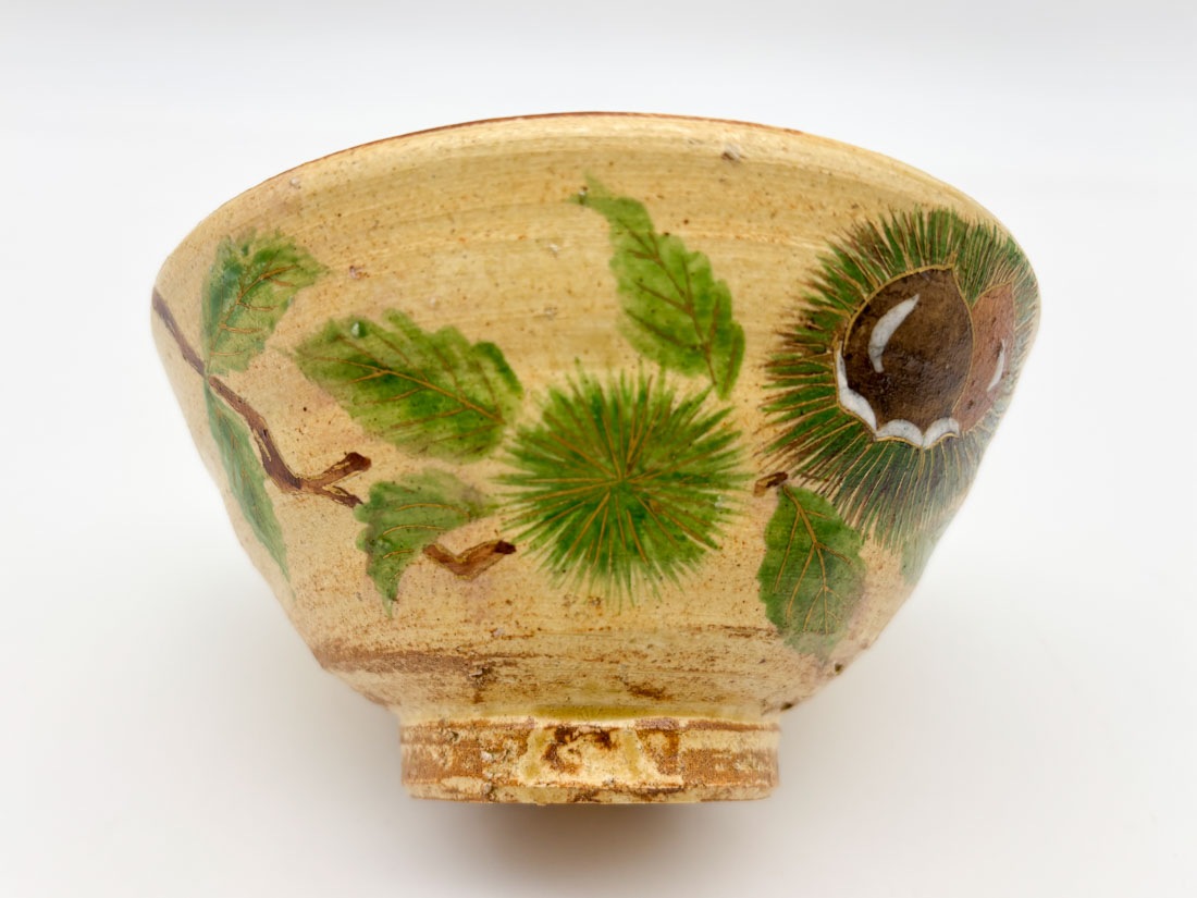 ♥茶碗　織部風　手造り　小鉢　無銘　骨董品 栗絵茶碗 | 特選作家（50音順）,妙見窯（今岡 妙見/今岡 都） | 淡交社