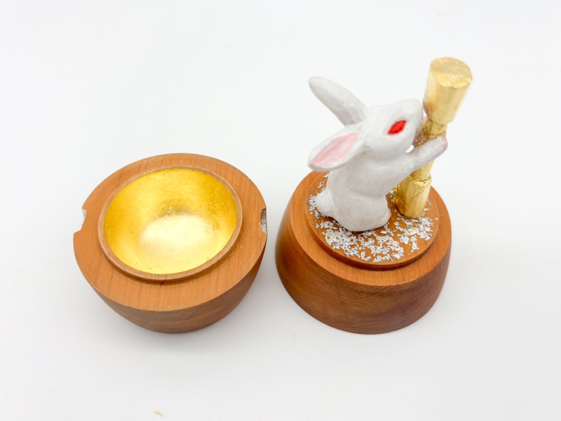 茶道具　木彫　月形香合　稲香合など　５点まとめて　V　R9255 木彫香合「月にて。」 | 茶道具 | 淡交社 茶道具と茶席のきもの