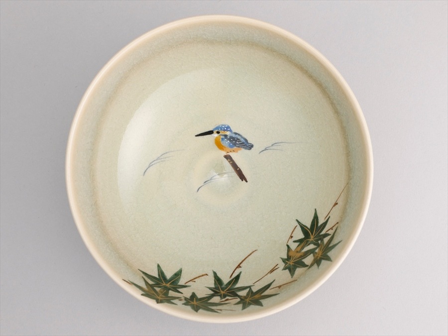 青楓と翡翠絵平茶碗 | カタログ・パンフレット 掲載品,夏