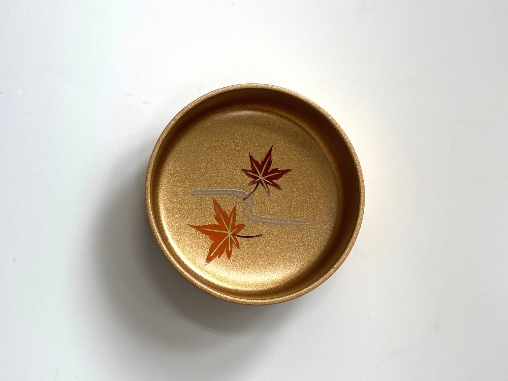 茶道具　期間限定特価　団扇蒔絵中棗　内梨子地　新品 茶道具 期間限定特価 団扇蒔絵中棗 内梨子地 新品