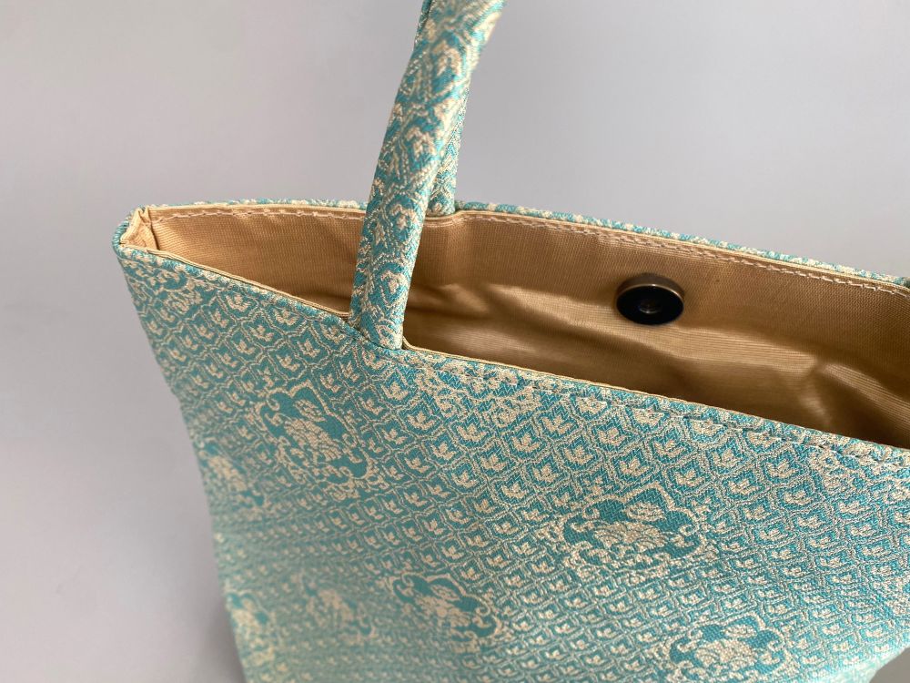 道中バッグ 正絹「アラベスク花文」 | 和装,和装バッグ | 淡交社