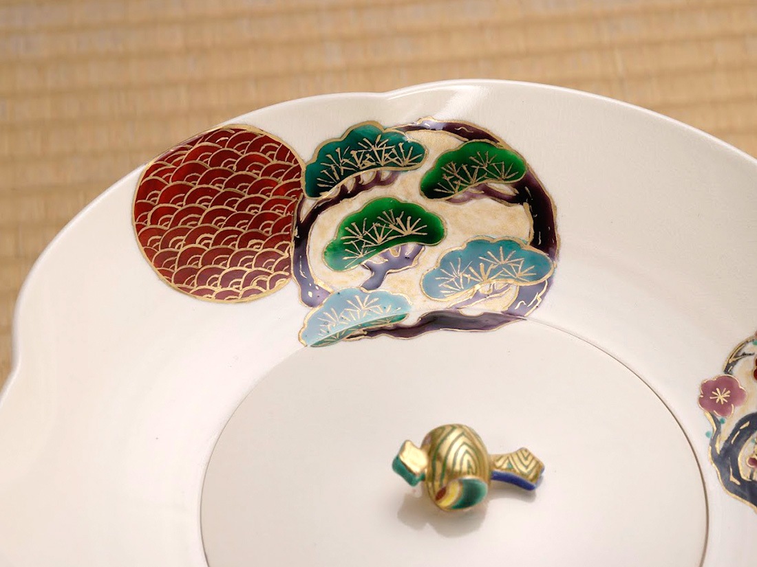 べべ！茶道具 砂金袋 水指 宝文 宝尽くし 橋本 永豊  水屋道具 ｄ97 Amazon.co.jp: 茶道具 砂金袋 水指 色絵 宝文 宝尽くし 橋本