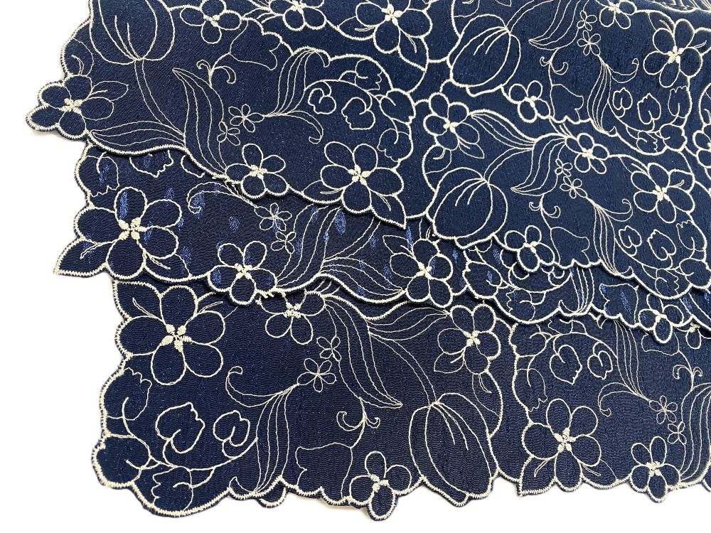 Royal lace Flower Box ネイビー×ホワイト | オンラインショップ限定