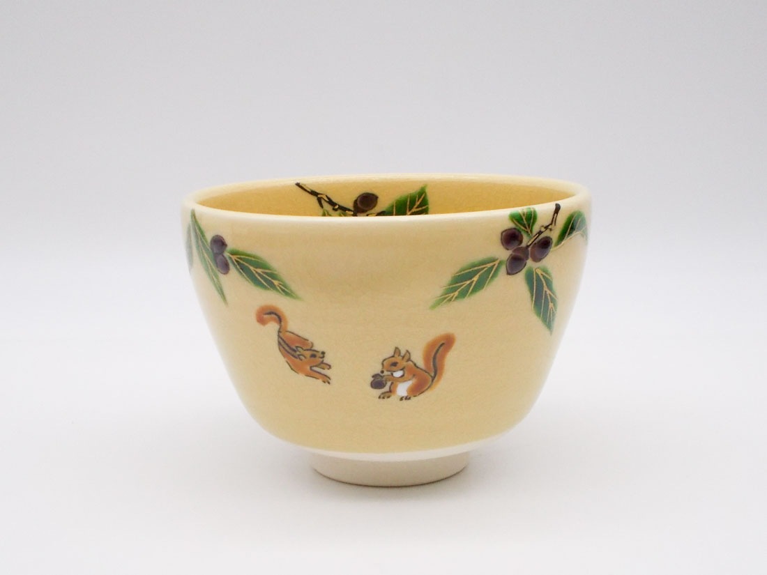 団栗に栗鼠絵茶碗＜ろ＞ | すべての商品 | 淡交社 茶道具と茶席の