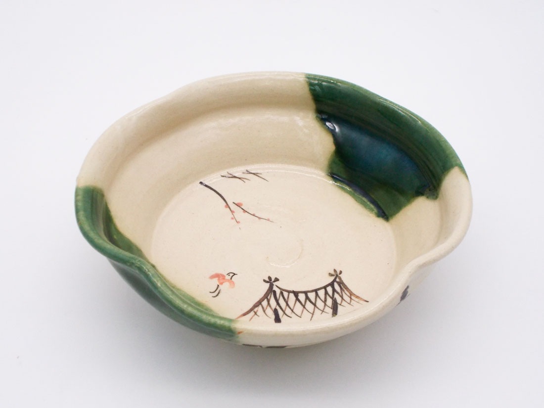 蔵出し品】弥右衛門作 織部菓子鉢 | オンラインショップ限定,茶道具