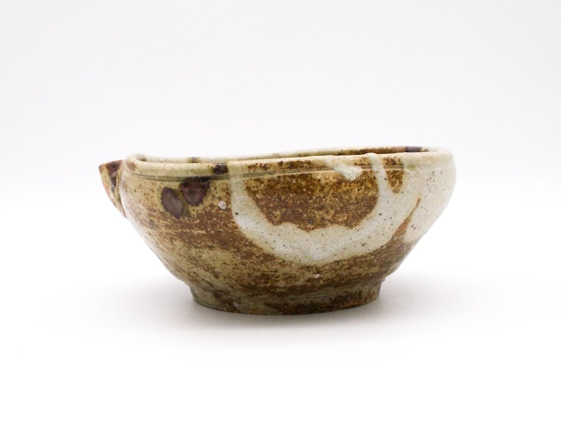 鉢■古曽部焼 桃の形 茶釉 大鉢 菓子器 菓子鉢 古美術 時代物 骨董品■ 2_000000006452.jpg?1789108536