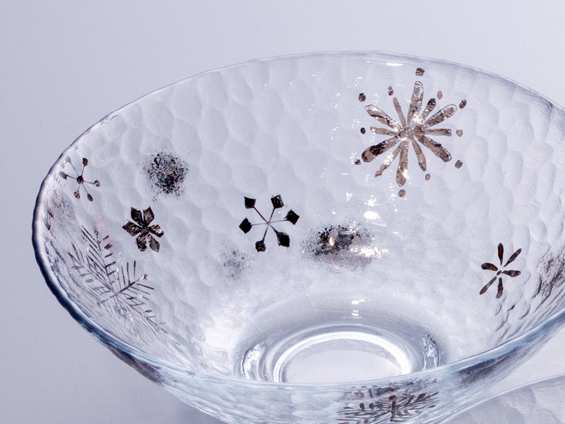 雪花絵ガラス平茶碗 | すべての商品 | 淡交社 茶道具と茶席のきもの