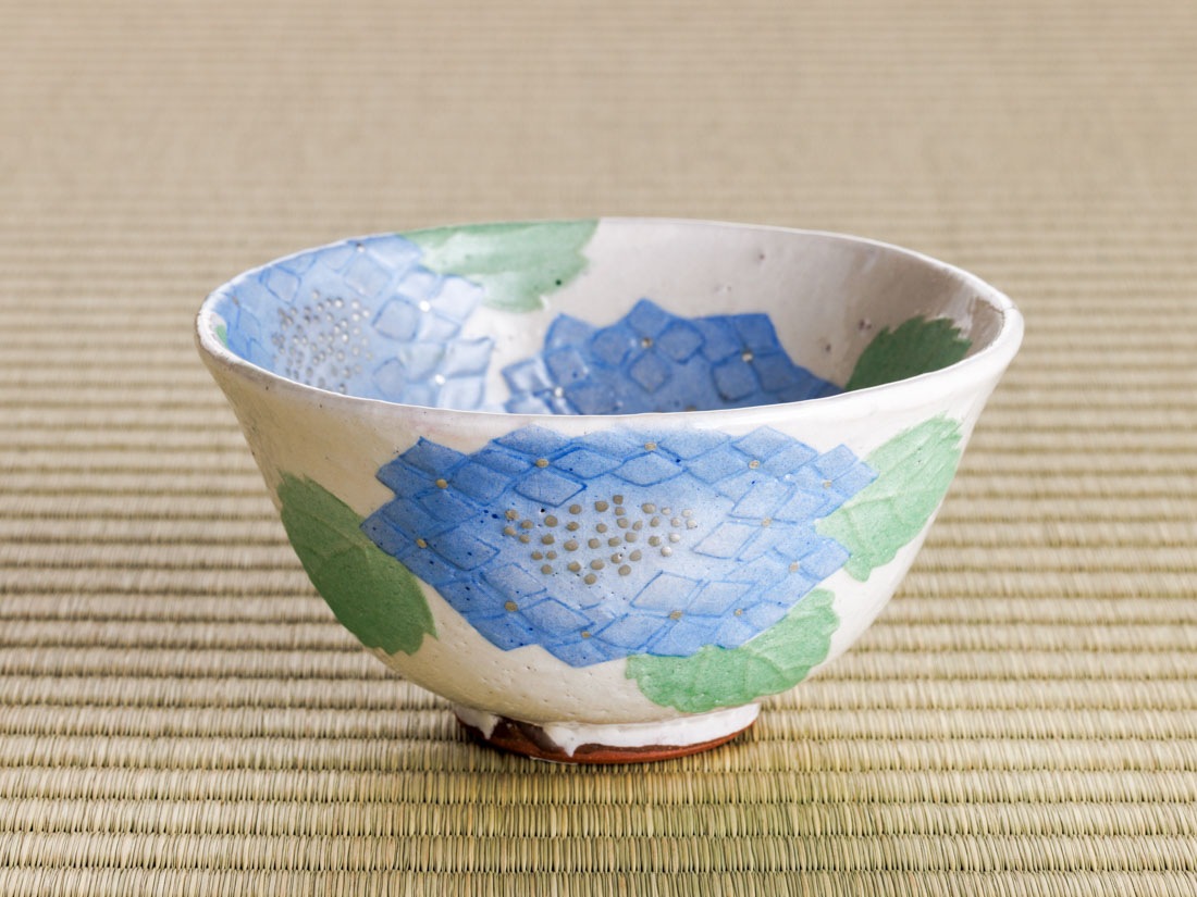 粉引彩色 紫陽花絵茶碗 | カタログ・パンフレット 掲載品,春カタログ