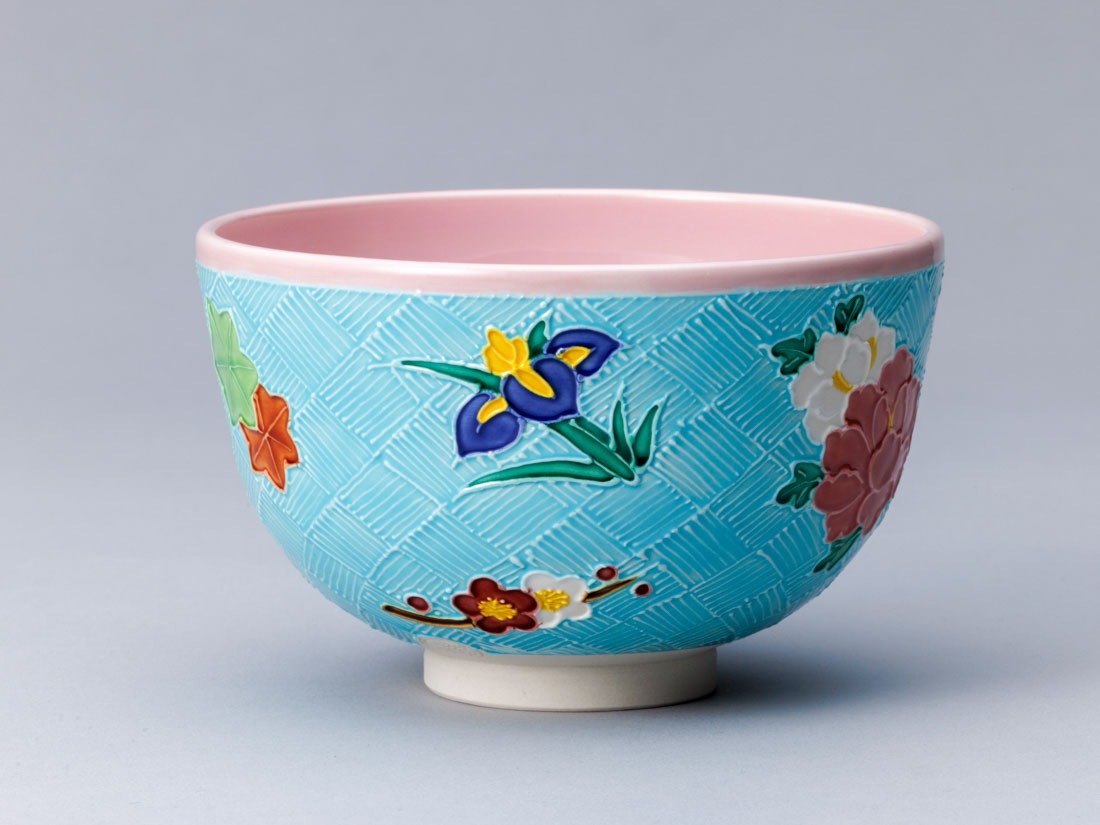 交趾 四季草花茶碗 | カタログ・パンフレット 掲載品,春カタログ(No