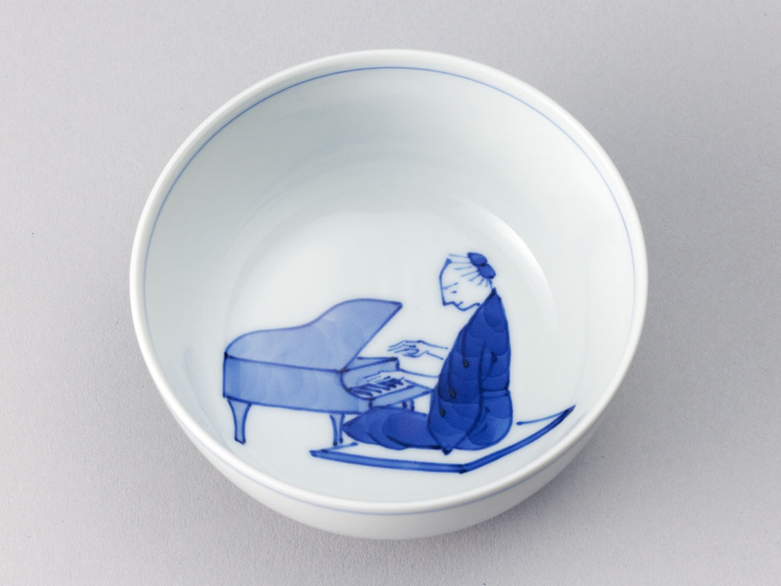 九谷焼 笛吹 汲出茶碗（5客組） | すべての商品 | 淡交社 茶道具と茶席