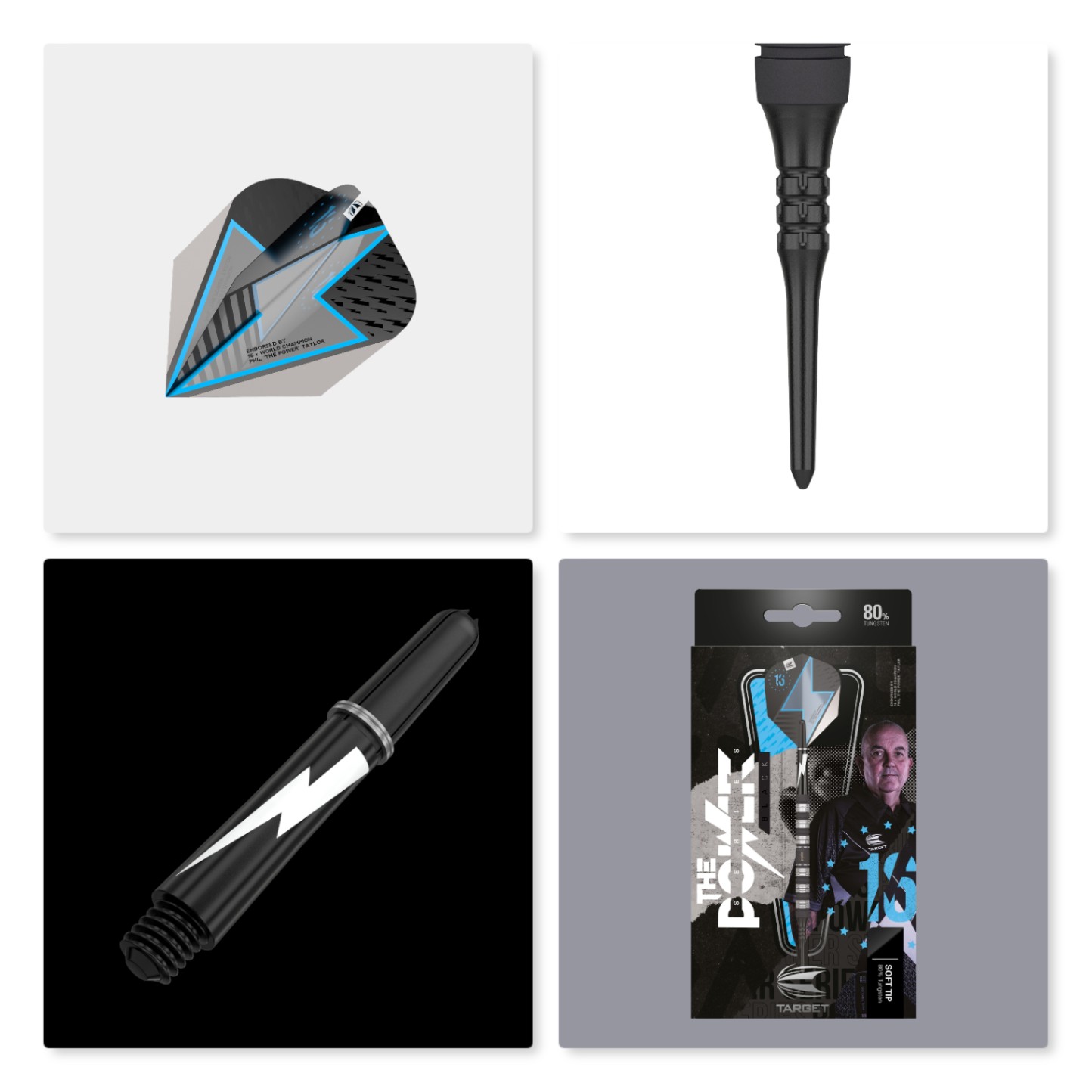 ダーツ TARGET POWER 80 BLACK 2BA SOFT TIP 18g THE POWER】BLACK 80% 18g 2BA