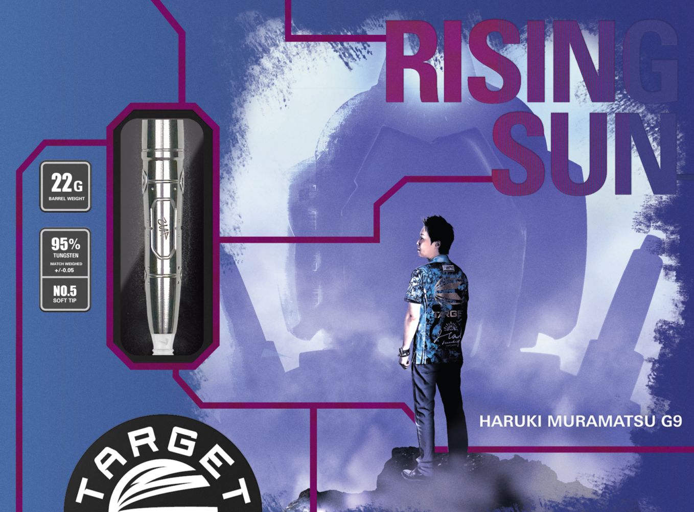 RISING SUN】DARTS FES MIRROR FINISH SPECIAL EDITION G9 95% 22g No.5