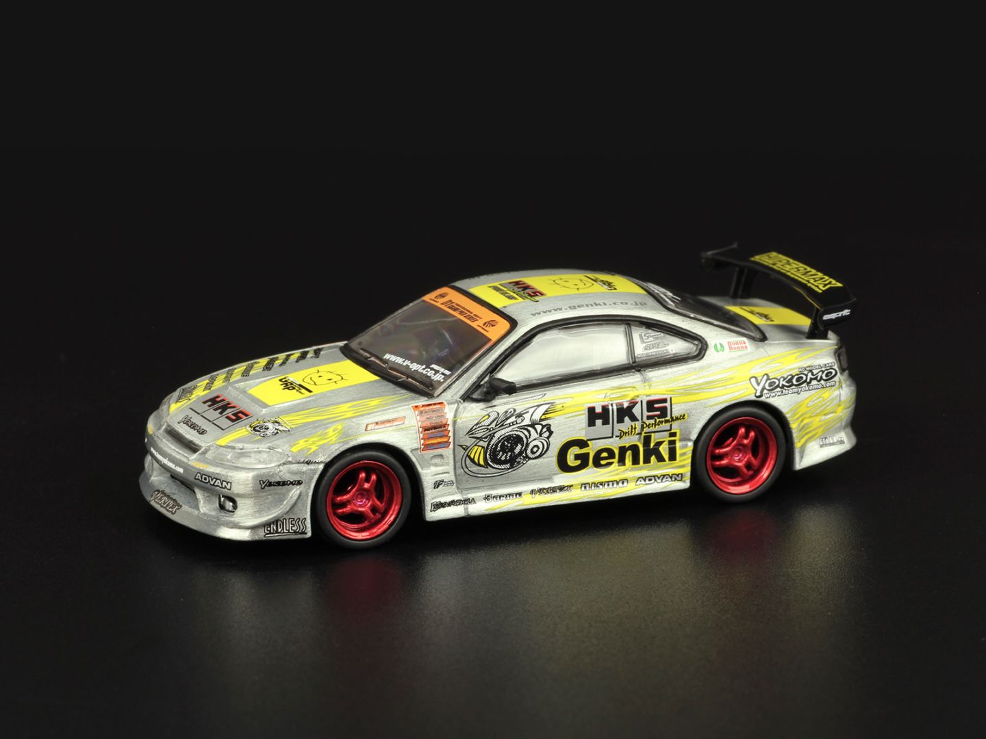 【チェイスカー】Tarmac Works 1/64 HKS Hiper Silvia RS-2 Chrome Red ***Special Edition***