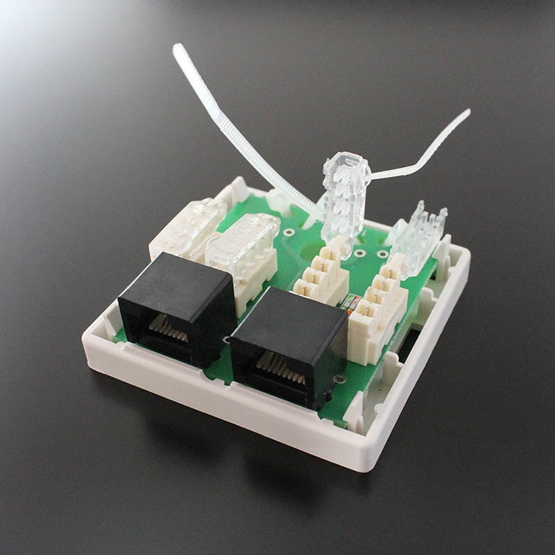 LAN用ローゼット CAT6/CAT5E対応 2ポートタイプ 工具不要 CRS45-C62J