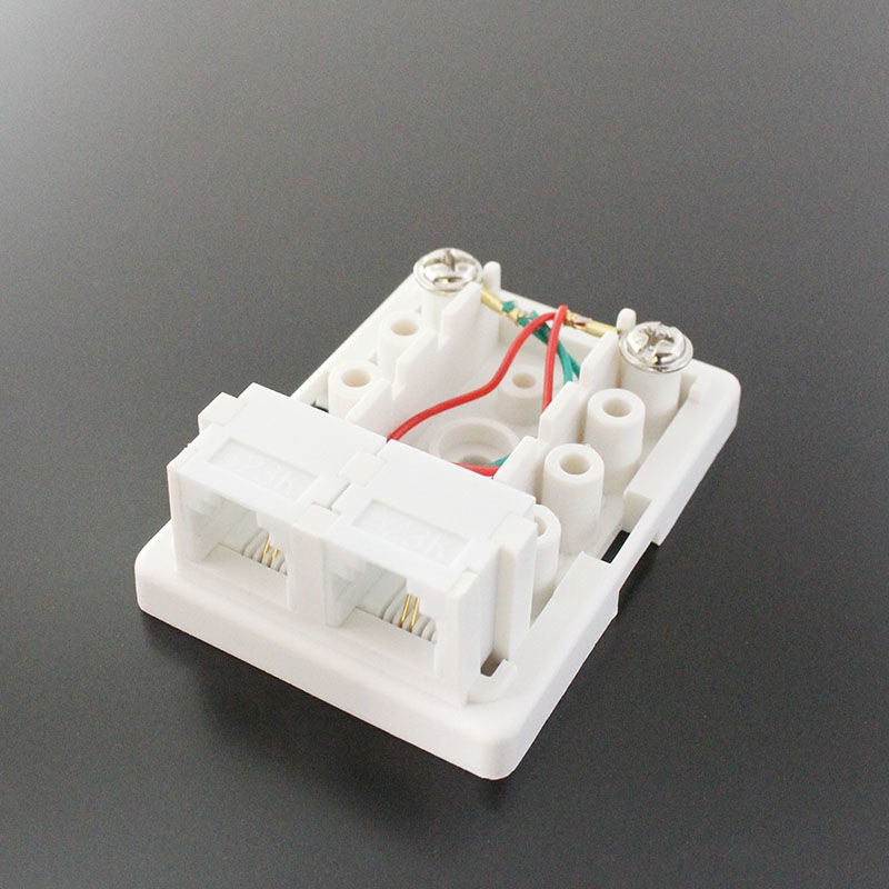 ももあ　電線ドラム　2個セット モジュラー、電話用ローゼット 6極2芯 RJ11/12 2ポート 2回線用