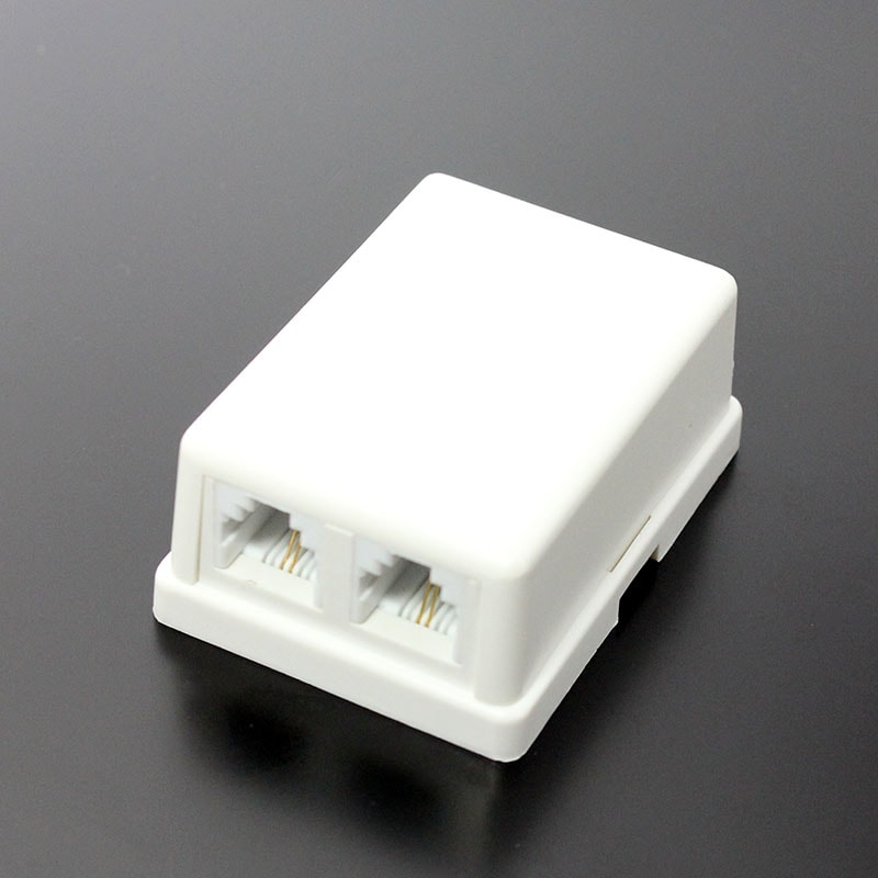 モジュラー、電話用ローゼット 6極2芯 RJ11/12 2ポート 2回線用