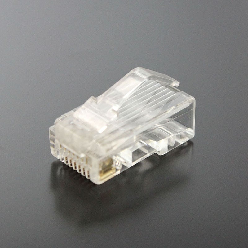 RJ45�ץ饰 CAT5E 8��8�� ñ��/ǲ�������� 50u���å� ��������å� 10����[CRJ45K5-10PA]