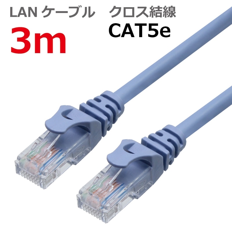 LAN�����֥� CAT5E ������ 3M �饤�ȥ֥롼 [CBC5EX-030-BL��