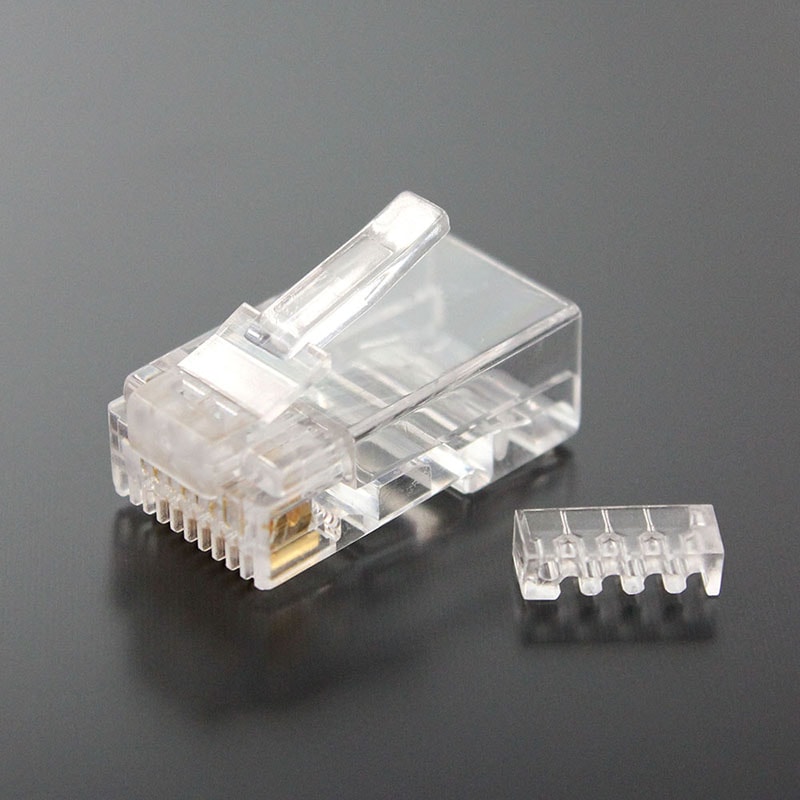RJ45�ץ饰 CAT6 8��8�� ñ��/ǲ�������� 2�ԡ��� 50u���å� 100����[CRJ45K6-100P2]