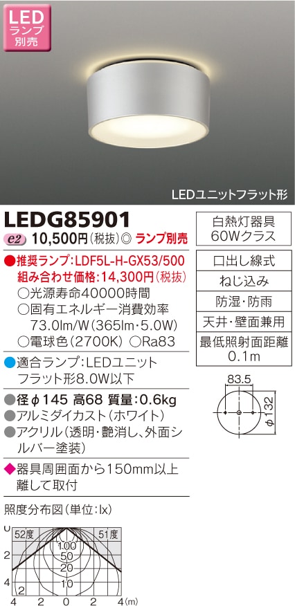 ★超特価★【東芝】LED高天井器具　LEDJ21901N-LS90P LEDG85901 東芝 LED軒下シーリングライト 即配・速配ならプロ向け電材