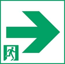 FK04517J パナソニック LED誘導灯表示板[通路誘導灯・片面用(右向き)](A級)【表示板のみ】