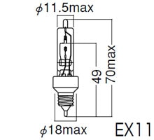 JD110V85WN/P/EX11 岩崎電気 アイ クールハロゲン (JD) (85W、EX11、JD-N/P/EX11)