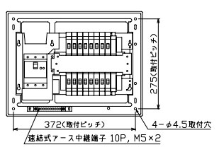 MAG36162 テンパール工業 住宅用分電盤(扉付、露出・半埋込形、16+2