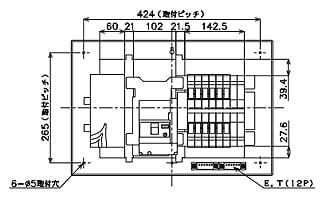 BQR34124 パナソニック 住宅分電盤 コスモパネルコンパクト21(12+4 40A