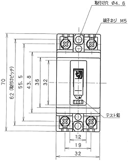 BJS1522N パナソニック 小形漏電ブレーカー(2P2E 15mA 15A)