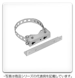 PM-450 日東工業 ポール用金具(鉄製、ポール径φ400mm～500mm、ヨコ幅400mm)