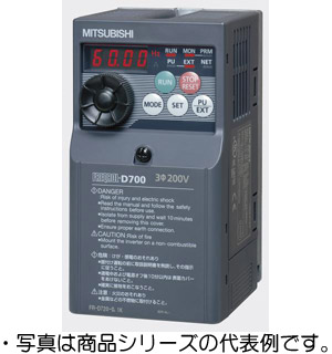 MITSUBISHI 三菱電機 インバーター FR-D720-0.1Kの2台 FR-D720-0.1K 三菱 簡単・小形インバータ D700シリーズ[三相200Vクラス