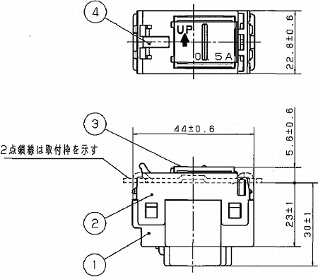 WT52412 パナソニック 埋込パイロットスイッチB(片切) AC0.5A 300V