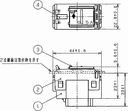 WT50422 パナソニック 埋込パイロット・ほたるスイッチC(3路) AC0.5A
