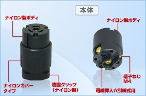 3124GN アメリカン電機 コードコネクタボディ 引掛形(15A、接地形3P