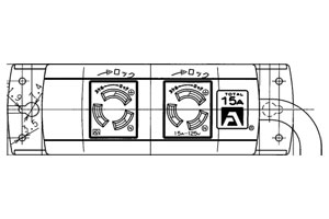 KU1070 アメリカン電機 マルチユースOAタップ 引掛形×2（コードなし 