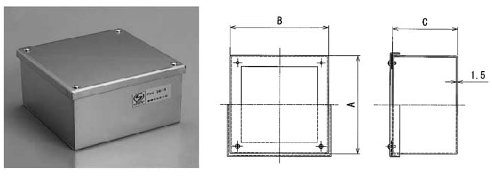 PXS5050 電成興業 防水型プルボックス[ステンレス製](500×500
