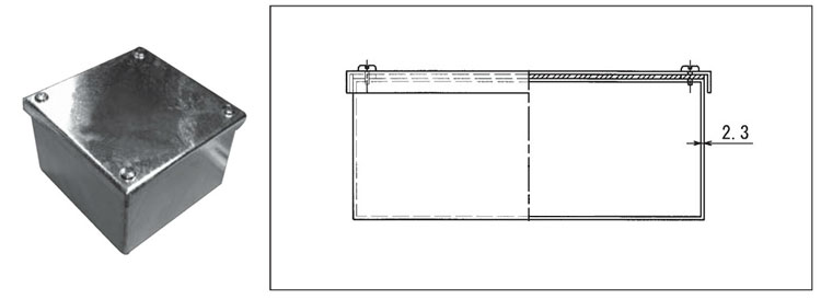 【受注品】PXZ3515 電成興業 ドブづけ防水型プルボックス(350×350×150)【キャンセル不可】