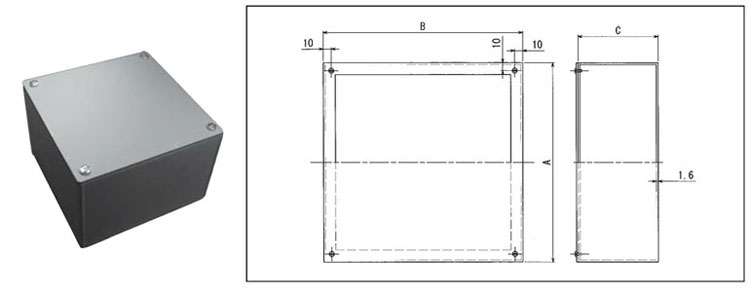 PX3020 電成興業 鉄製プルボックス(300×300×200)