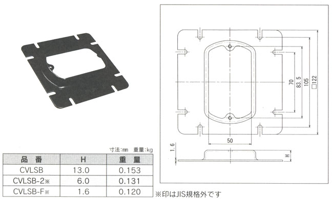 CVLSB 電成興業 大型四角1個用スイッチカバー(塗装)[13mm] (100個入)